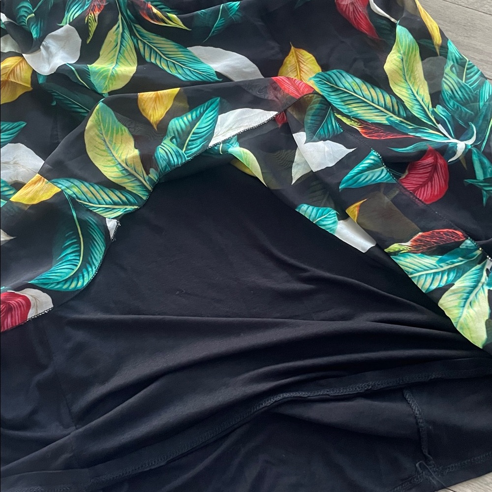 🇮🇹 Bellambra Silk Blend Leaf Print Dress • Made in Italy • Size Large - Picture 5 of 16